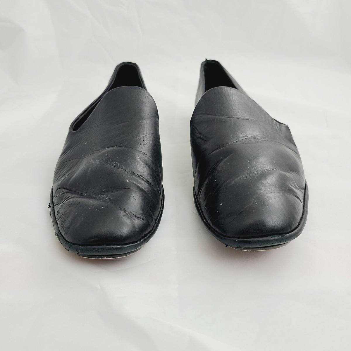 Vince Flats Size 7M 37 Womens Black Leather Bray Loafer Shoes