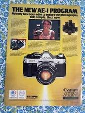 Vintage 1983 Canon AE 1 Camera Print Ad Tennis Pro Tracy Austin