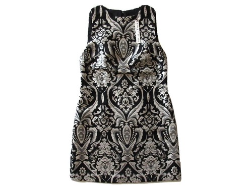 Alice + Olivia Delora Fitted Mock Neck Dress 0 | eBay