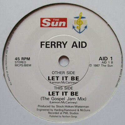 Ferry Aid - 7'' UK 45 - Let It Be - 1987 - PWL - AID 1 - NWS - EX/M