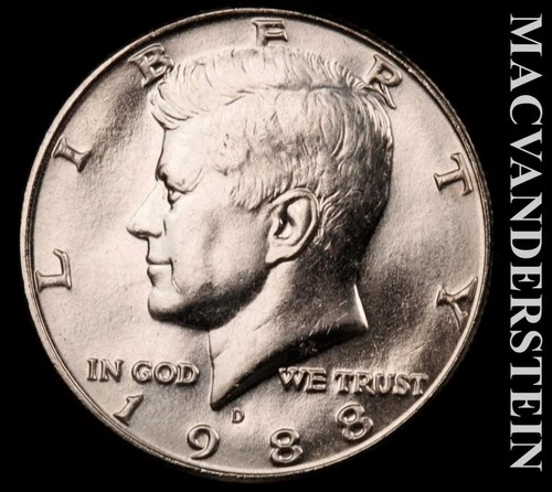 1988-D Kennedy Half Dollar — photo from the most recent tracked eBay sale