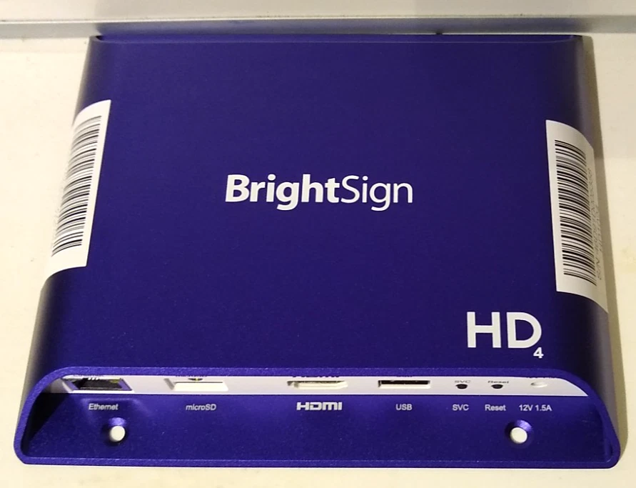 BrightSign HD1024 4K Ultra HD Digital Signage Player, Expanded I/O HD4 WiFi Mint - Image 2 of 4