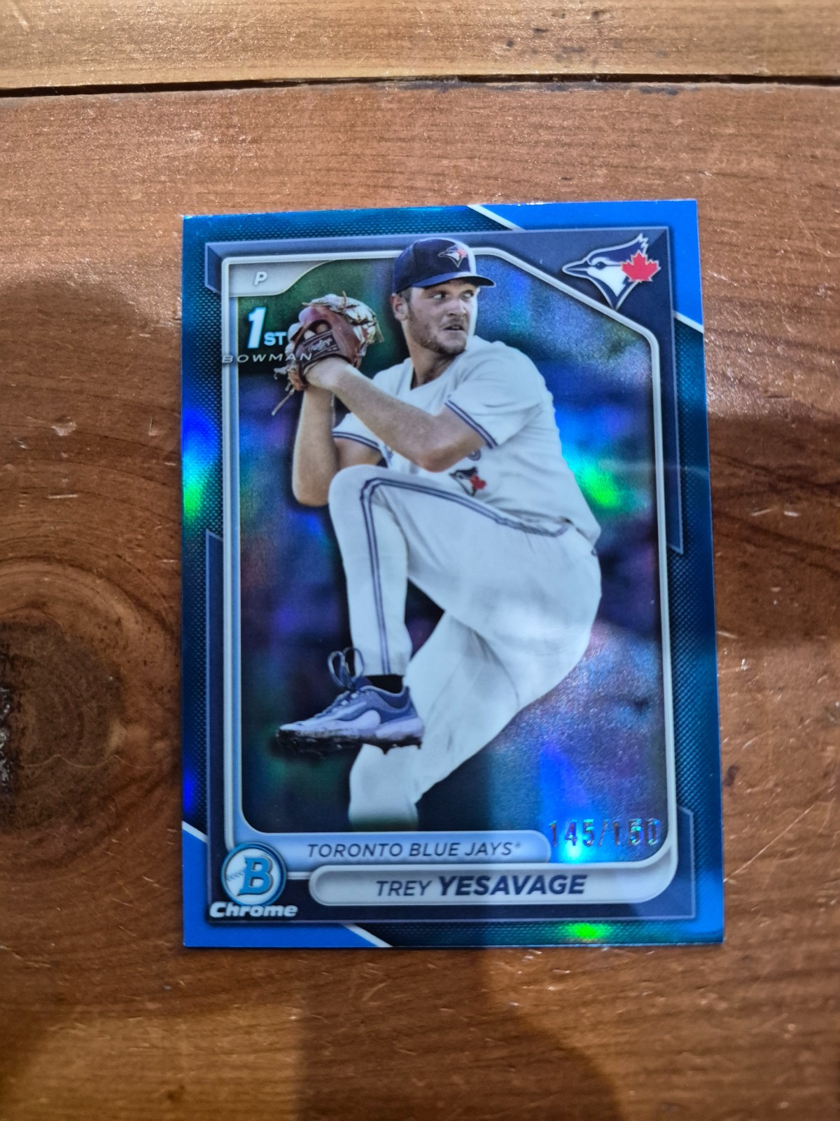 2024 Bowman Chrome Trey Yesavage 1st Bowman Blue Refractor # /150 !! 🔥🔥