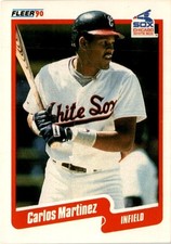 Carlos Martinez 1990 Fleer Chicago White Sox Baseball Card 