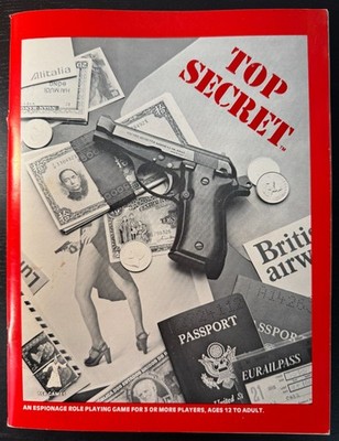  TOP SECRET tabletop espionage role playing game (1980 1st Edition TSR)