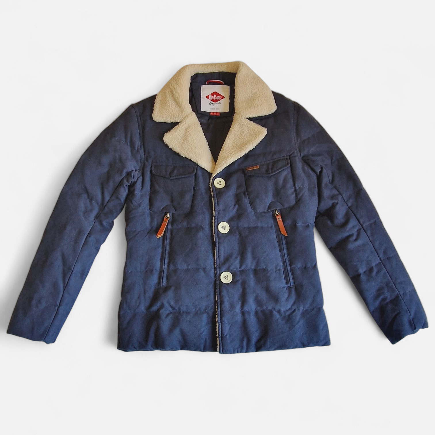 Lee Cooper Jacket Navy with Sherpa Collar Size:  XS
