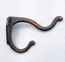 Antique Hat or Coat Hook Japanned Copper Flash Old Vintage Metal Hardware