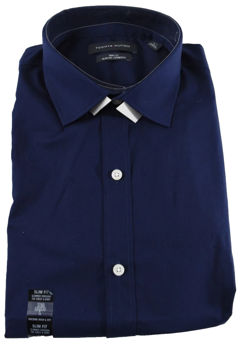 Tommy Hilfiger Blue Slim Dress Shirts for Men for sale | eBay