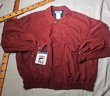 Vintage Nwt Fila Jacket Mens Sz 42 XL Red Windbreaker Full Zip Deadstock 90s