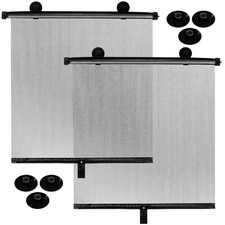 Blosssound 2 Pack Car Side Window Sun Shades 22 x 24 Inch Translucent Black