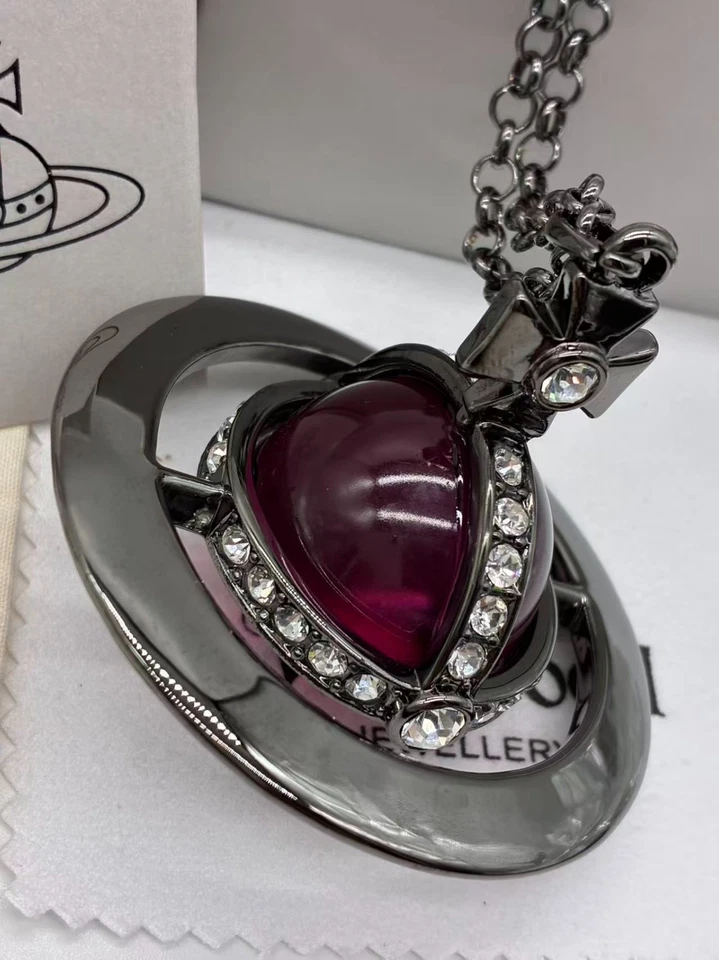 Vivienne Westwood 3D 巨型 Orb 项链吊坠链 尺寸 6 厘米 S63977 — 第 4/4 张图片