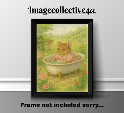 MRS TITTLE MOUSE A4 DRUCK BILD POSTER WANDBILD WOHNDEKO UNGERAHMT NEU GESCHENK