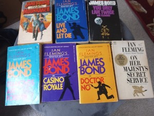 Ian Fleming James Bond Vintage Paperback Lot 7 Books Signet Jove Berkeley Used 
