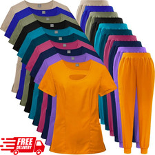 Scrub Set for Women New Design Neck 4 Way Stretch Top  Jogger Pant with Pockets