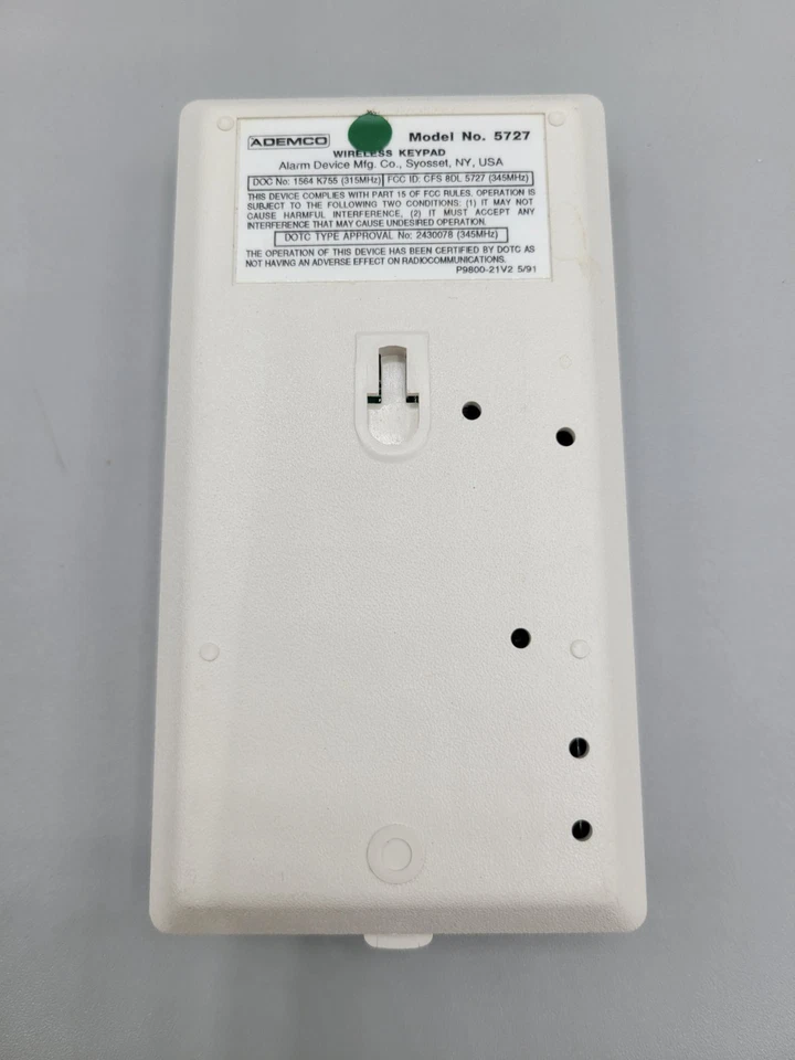 New Ademco 5727 Wireless Keypad LED Dome Keys Wall Mount or Hand Held - Image 4 of 4