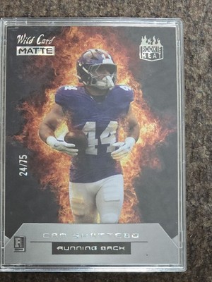 Cam Skattebo Rookie Heat Wild Card Matte Rookie Heat 2025 New York Giants 24/75