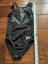 GK Elite Gymnastics Gym Dance Leotard Size Child Small CS Black
