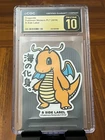 Pokemon Dragonite Pokemon Stickers Pt.7 Japanese CGC 10 Pristine