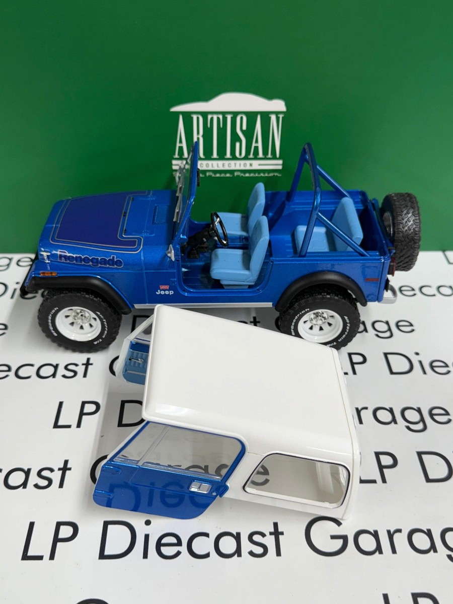 GREENLIGHT 1978 Jeep CJ-7 Renegade Captain Blue Metallic 1:18