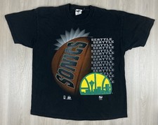 Vintage Seattle Supersonics Sonics T Shirt NBA Mens XL League Leader Black