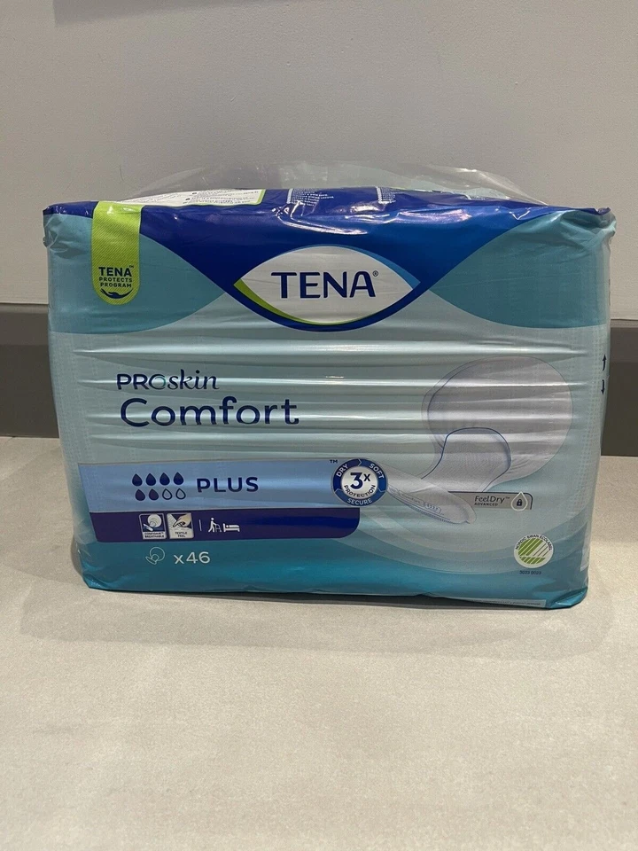 2 x Tena ProSkin Comfort Plus Incontinence Pads - 46 pads per pack