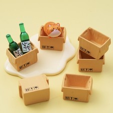 2 Pcs Dollhouse Carton Storage Box Decoration Miniaturized Landscape Resin DIY