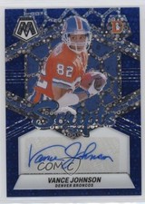 2024 Panini Mosaic Scripts No Huddle Blue Prizm Vance Johnson #SC-VJN Auto 1oa8