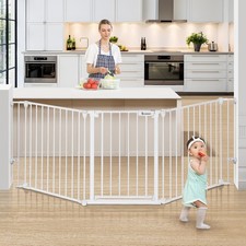 80" Extra Wide Baby Gate, Dog Gate for House Stairs Doorways Fireplace, Auto ...