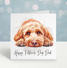 Personalised Cockapoo Father's Day Card – Cute Dog Illustration – 5 Designs