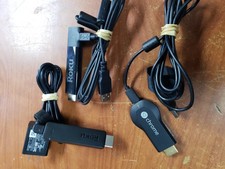lot of 2 Roku sticks and 1 Chrome stick