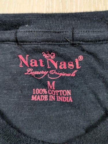 Nat Nast T Shirt Men's Medium Black Pocket Very Cool - Picture 2 of 8