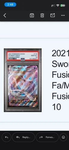Mew VMAX 114/264 Fusion Strike SWSH08 Full Art Holo Ultra Rare PSA 10