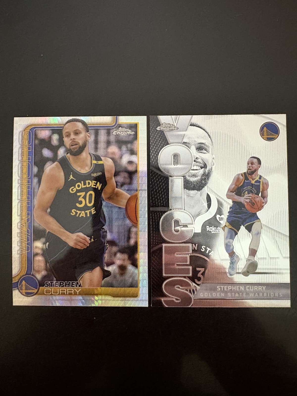 2025-26 Topps Chrome #201 Stephen Curry Prism Refractor Warriors (+1)