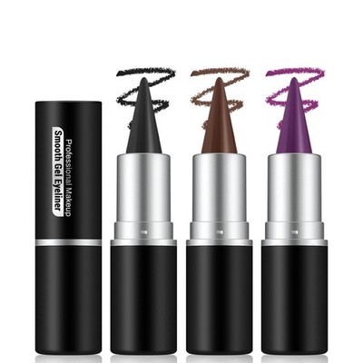3pcs Black Brown Plum Matte Gel Eyeliner Pencil Set, Waterproof Smudge Proof ...