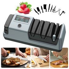 Professional 5 in 1 Electric Knife Sharpener 3 Speed LCD Display for Kitchen US