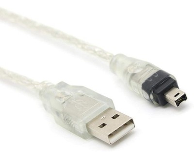 6ft 1.8m USB to Firewire IEEE 1394-4 Pin iLink Adapter Data Cable Cord Please...