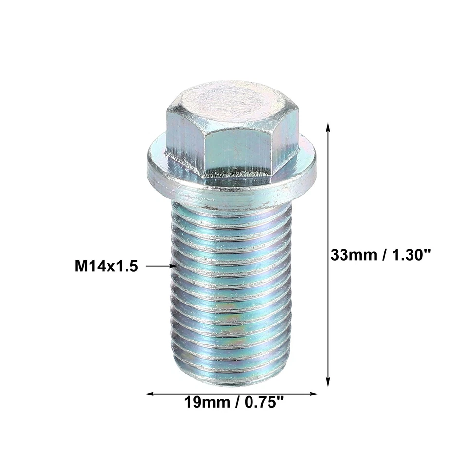 Juego de 4 tapones de drenaje de aceite de motor M14x1.5 con lavadora A1119970330 para Mercedes-Benz Foto 4 de 4