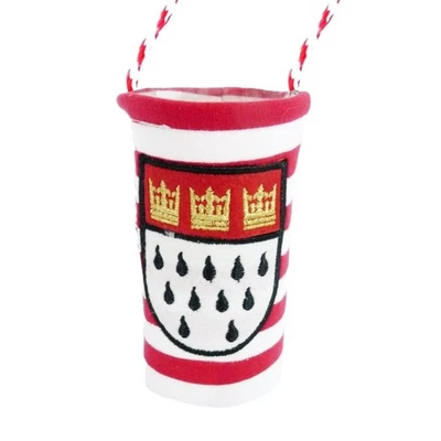 MAKOTEX Kölschglashalter zum Umhängen Ringel Köln Karneval Fasching