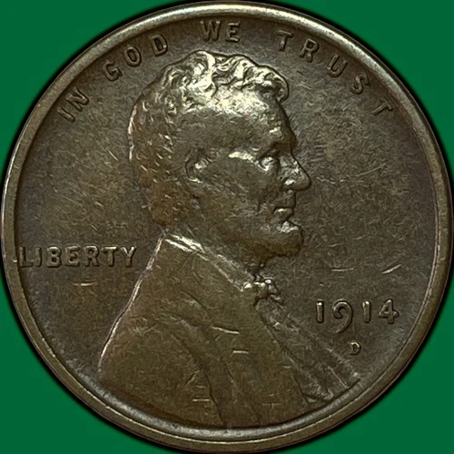 1914-D Lincoln Wheat Cent Choice Very Fine VF+/XF Coin #36450