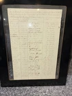 DATED AUGUST 1863 CIVIL WAR DOCUMENT CLOTHING RECEIPT w/ 29 SIGNATURES in FRAME