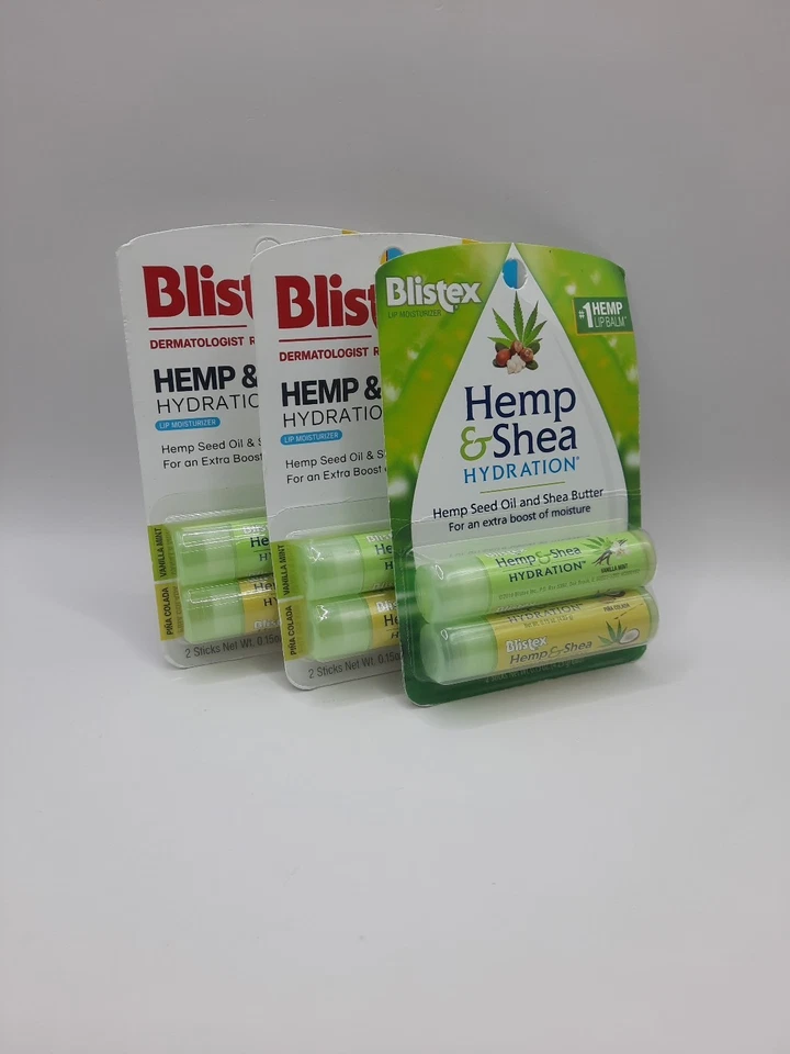 Blistex Hemp & Shea Hydration Hemp Oil & Shea Butter 2 Pack ☆THREE☆ NEW - Image 4 of 4