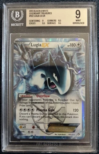 Pokémon TCG Lugia EX Legendary Treasures 102/113 2013 BGS 9 W/ Subgrades