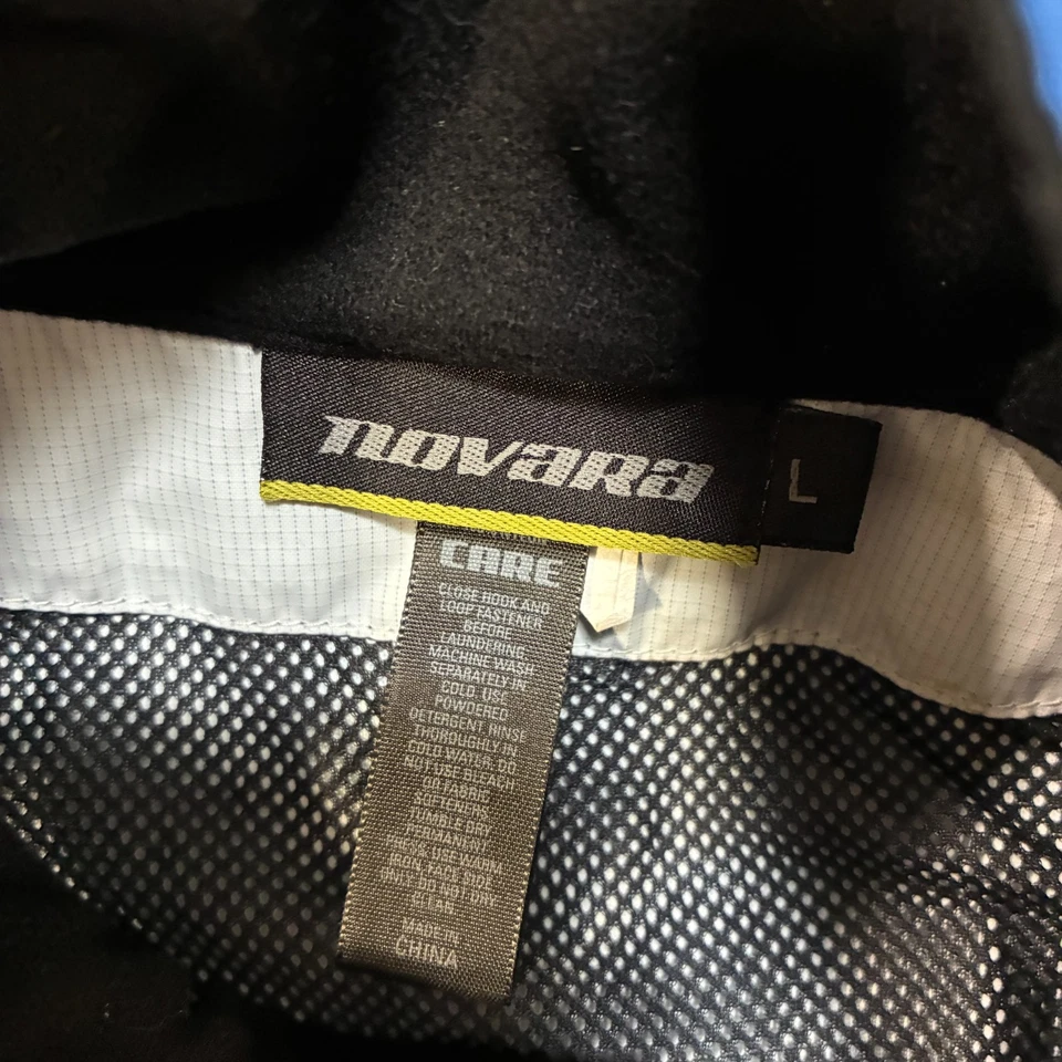 Novara Blue Long Sleeve Lightweight Windbreaker Full Zip Jacket Men's Size Large - Image 4 of 4