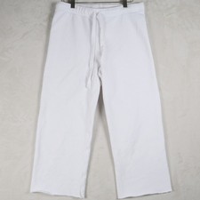 Frank Eileen Lounge Pants The Lab White Wide Leg Size Small 100 Cotton