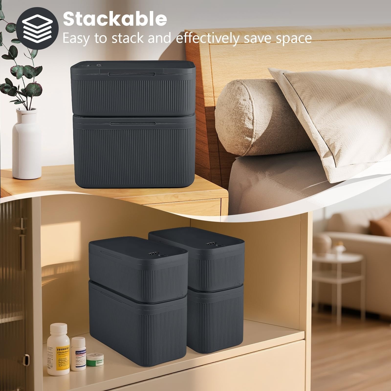 Medicine Lock Box with Code,Taller Size Small Lock Box with Combination ...
