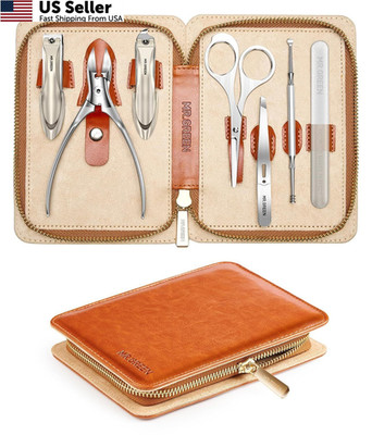 MR.GREEN Upgraded Manicure Set, German Stainless Anti Splash Nail Orange