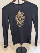 My Flat In London Jan Haedrich Secret Message Couture Tee LS Top Size Small NWT