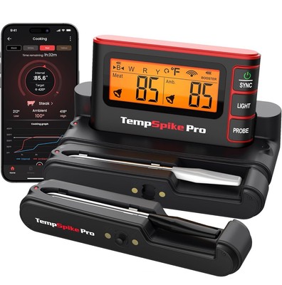 Wireless Meat Thermometer Digital with App, WiFi & Bluetooth BBQ Grill Thermo...