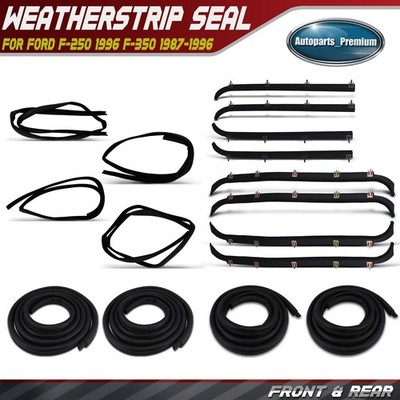 16x Front & Rear Weatherstrip Seal Kits for Ford F-250 1996 F-350 87-96 Crew Cab