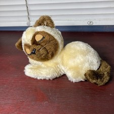 Vintage Dakin Sleeping Siamese Cat Stuffed Plush 1979